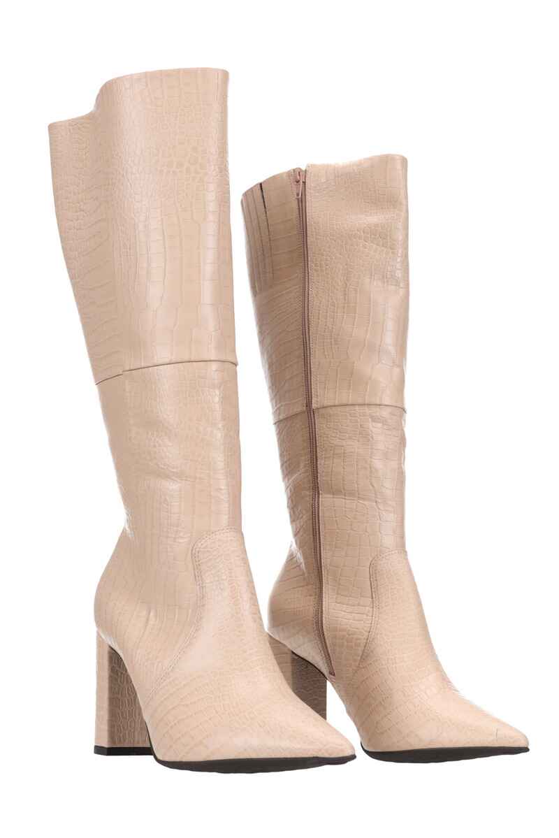 Nude croc online boots