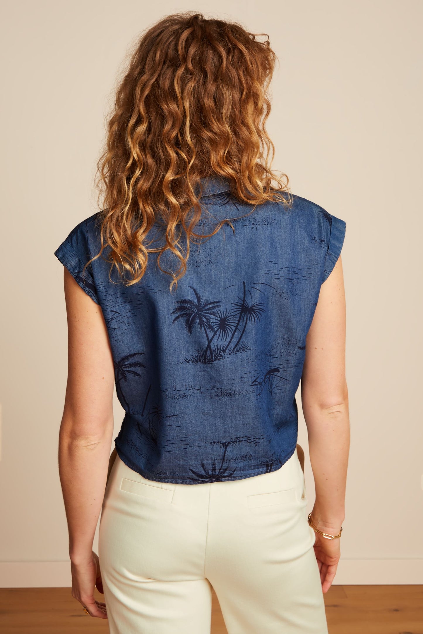 KING LOUIE Knot Daytrip Blouse Denim