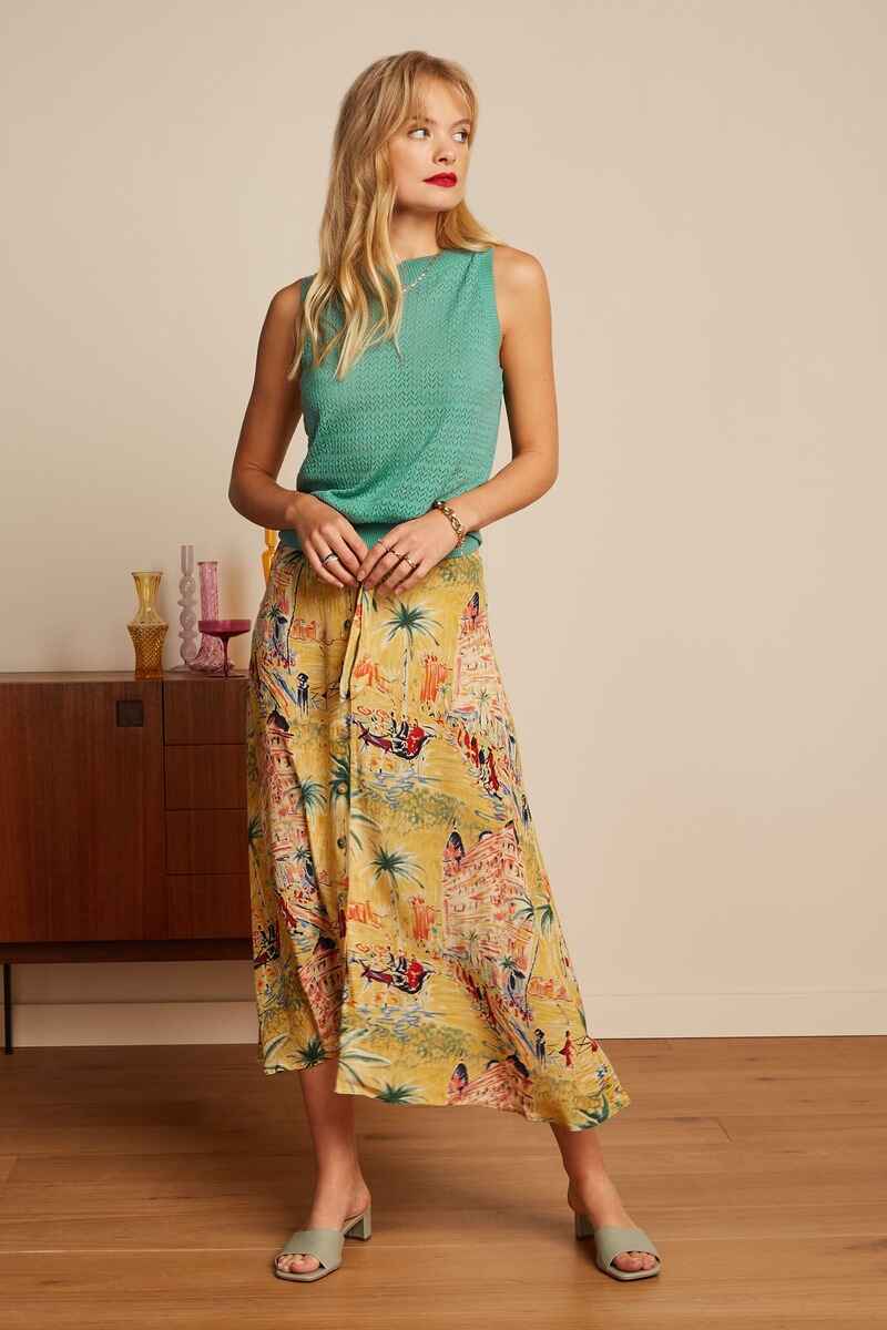 KING LOUIE Judy Serafini Midi Skirt TYell