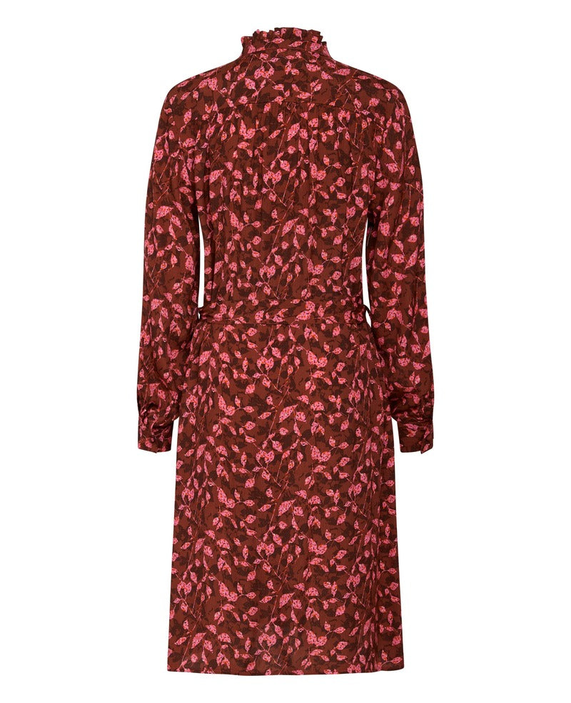 NOA NOA Lona Leaf Dress RedPink