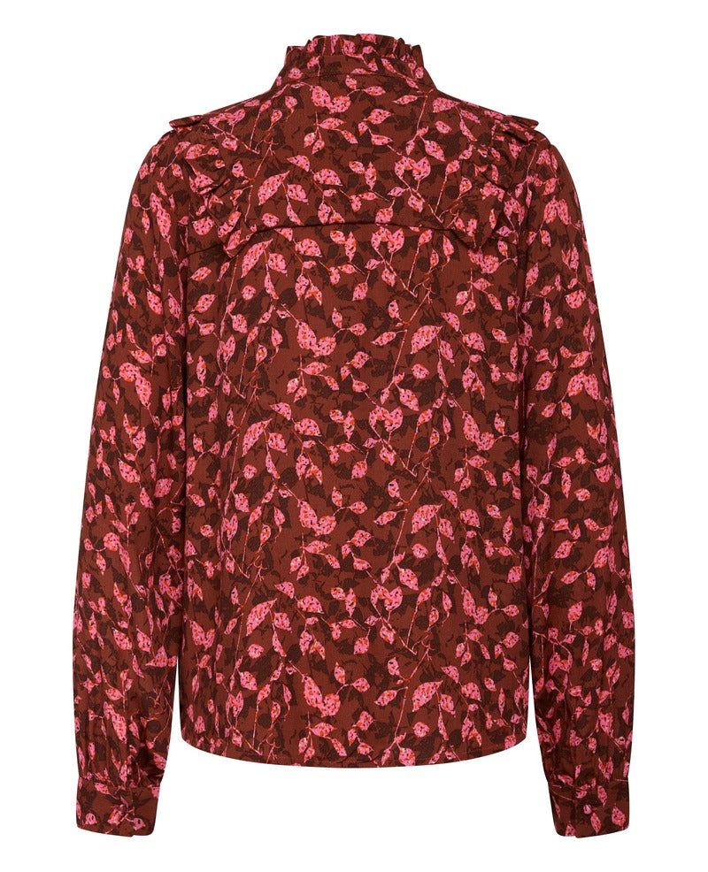 NOA NOA Lona Leaf Blouse RedPink