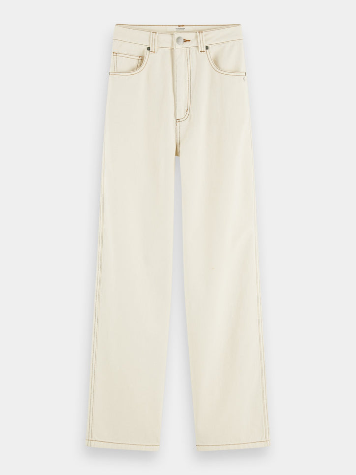 S&SODA HR Straight Fit Pants Cream