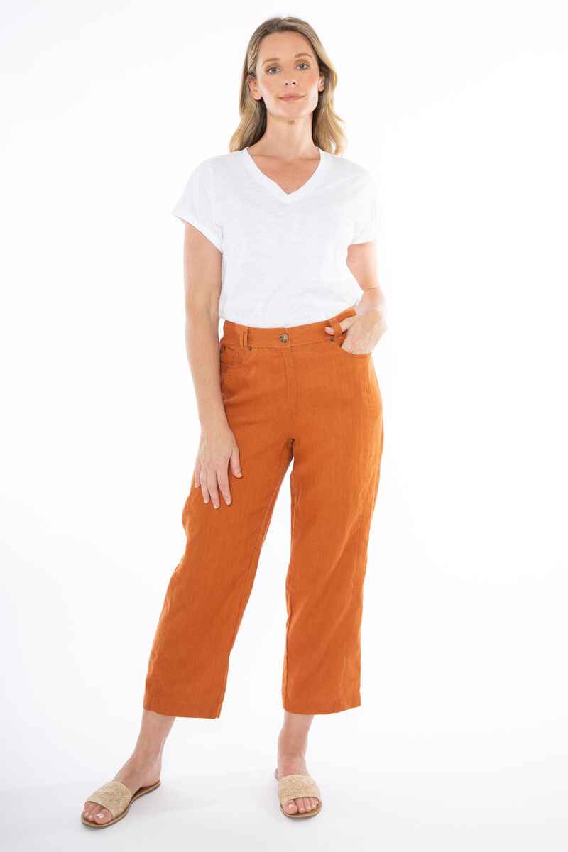 JUMP Linen Jeans Copper