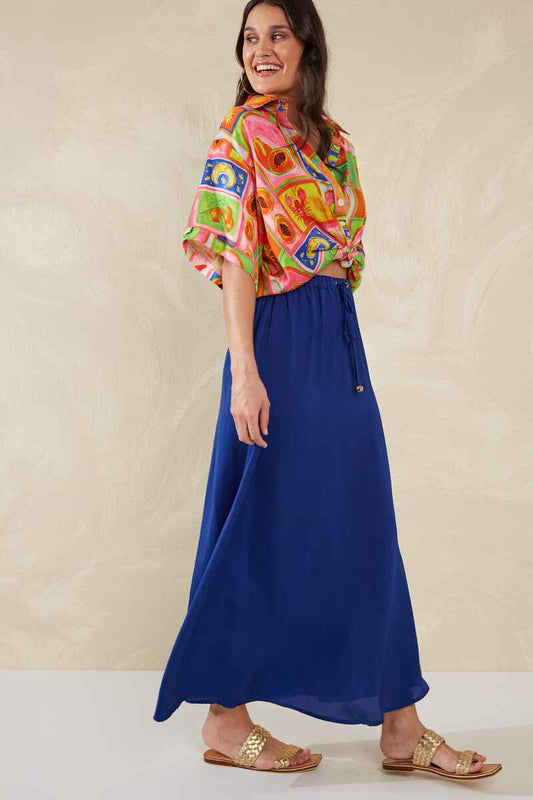 HAVEN Portofino Maxi Skirt Lago