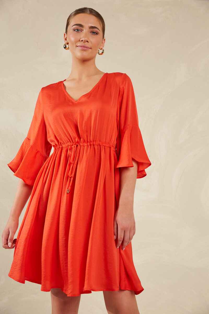 HAVEN Portofino Tie Dress Aperol