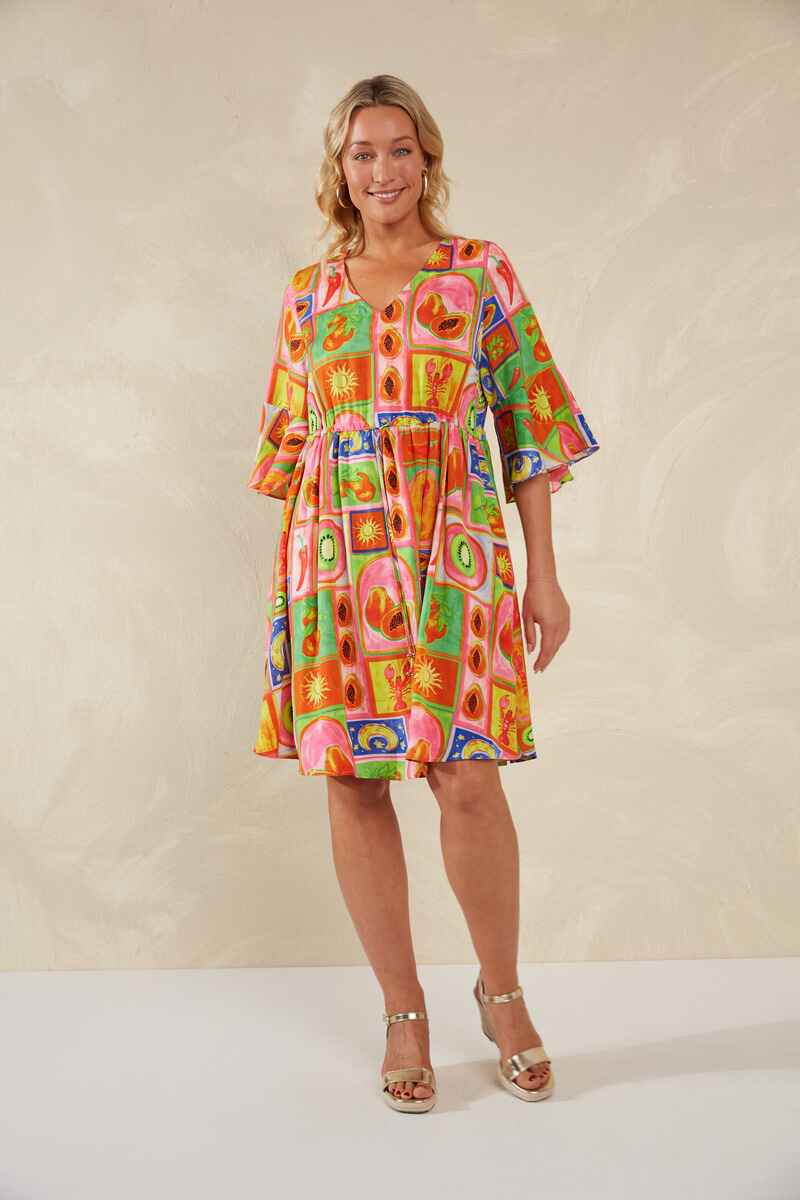 HAVEN Portofino Tie Dress Spritz