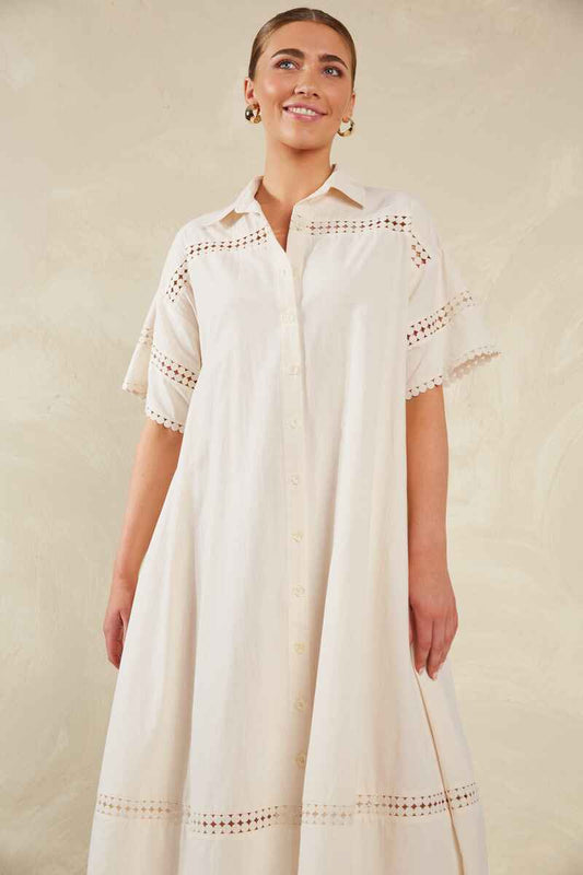 HAVEN Adelfia Shirt Dress Cannoli