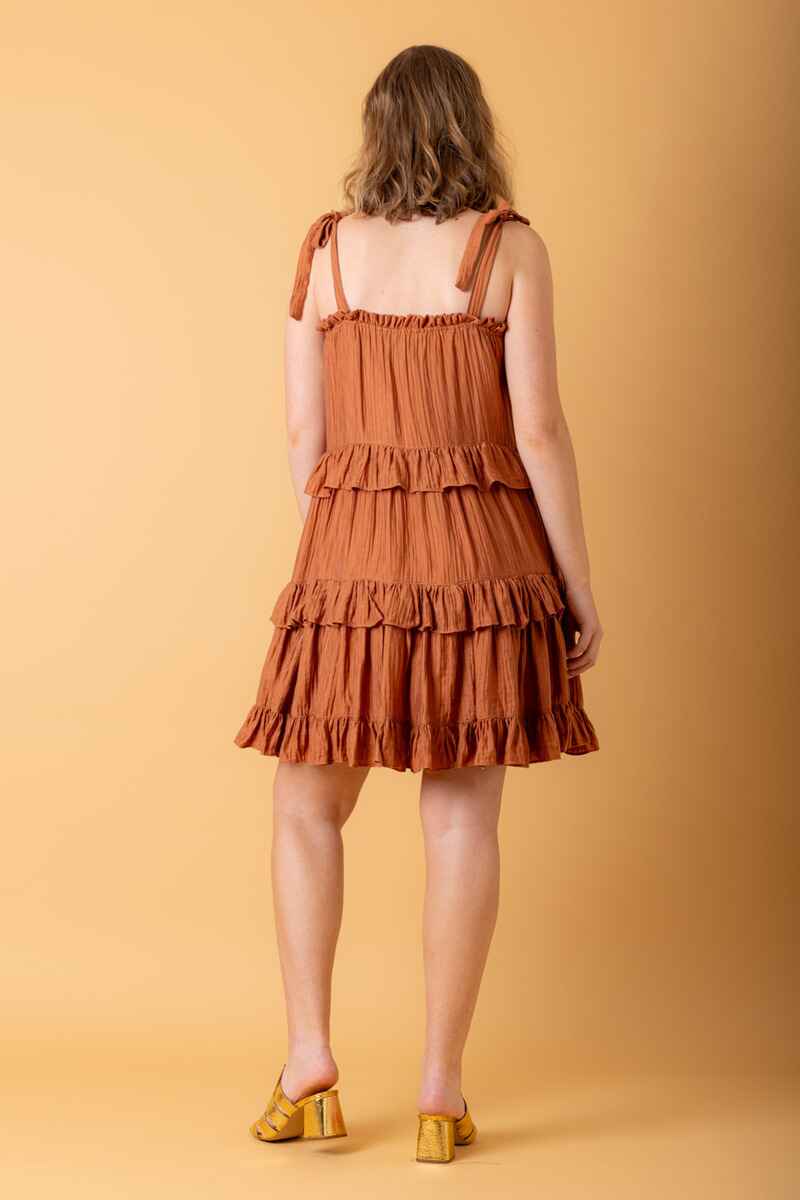 AMAYA Missy Mini Dress Rust