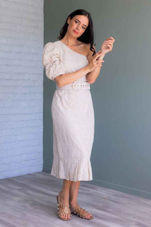 AMAYA Camille Dress Cream