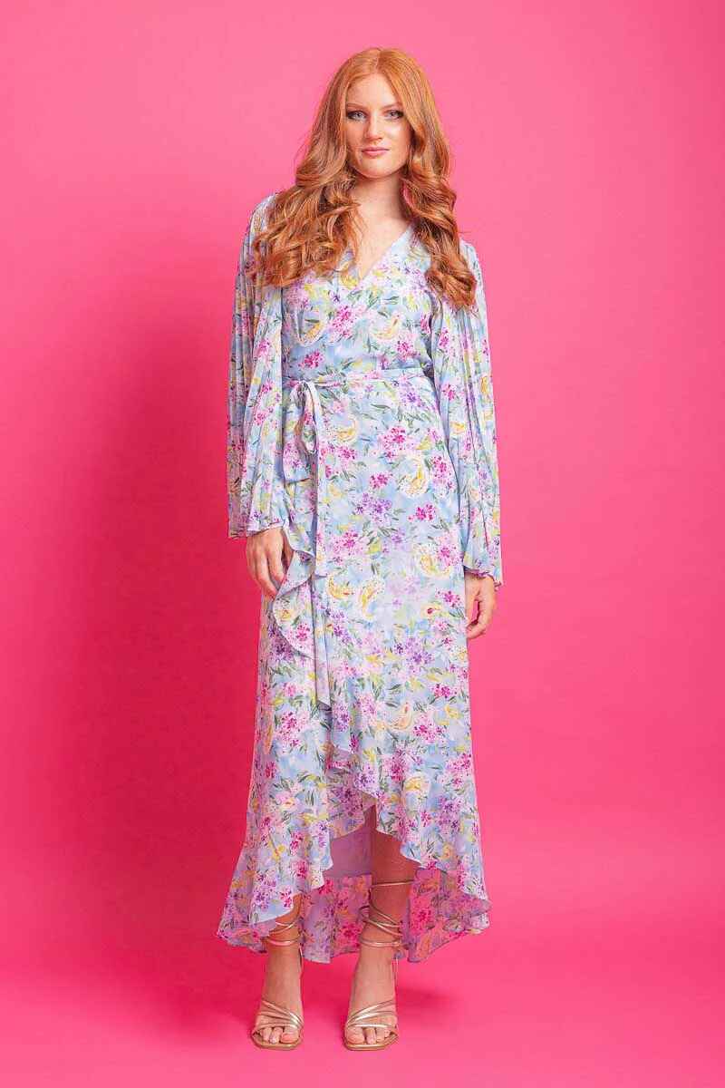 AUGUSTINE Daisy Wrap Dress BlueF