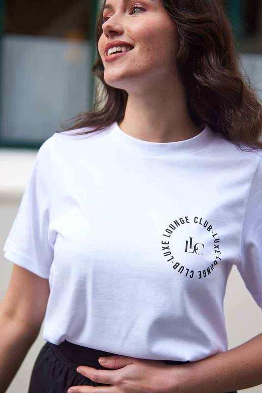 CHARLO Luxe Lounge Club Tee White