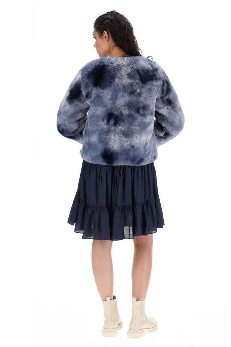 AMAYA Cora Fur Jacket Blue