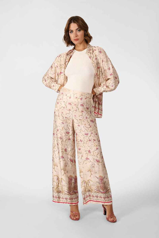 DIXIE Passionflower Palazzo Pants Cream