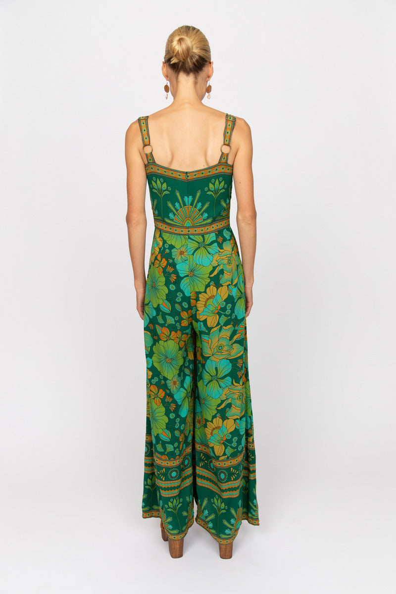 NINE LIVES Drifter Jumpsuit Emerald