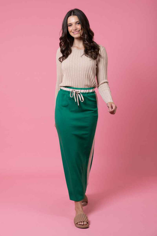 CHARLO Mattie Sweater Skirt Green