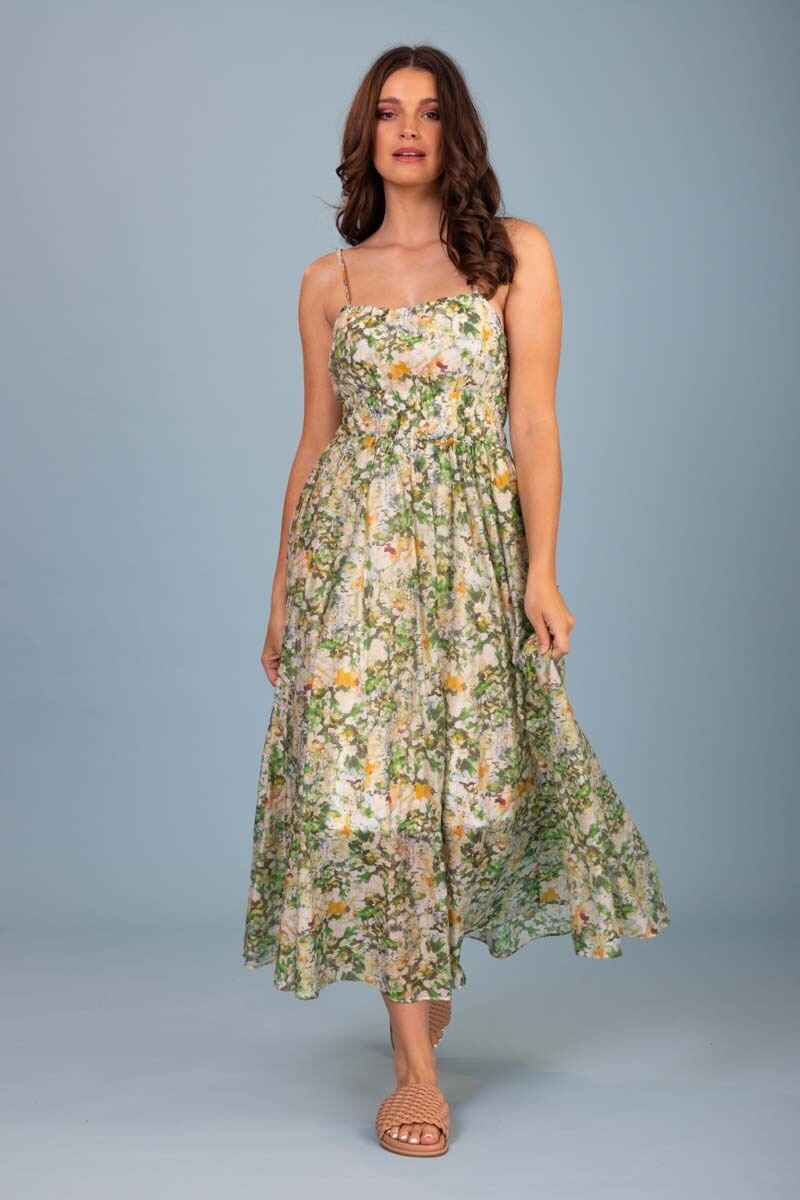 AMAYA Monet Dress GreenFl