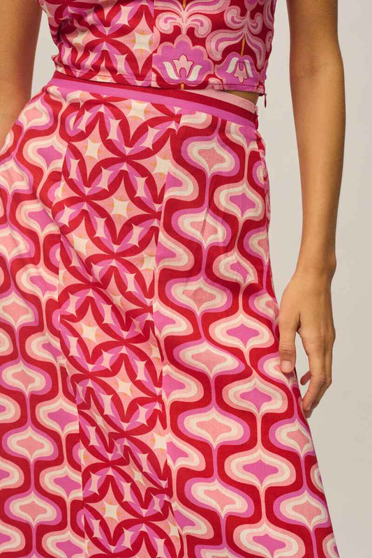 NINE LIVES Penny Maxi Skirt Candy