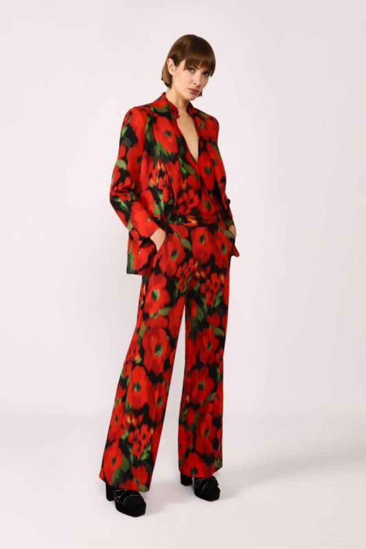 DIXIE Perugia Poppy Pants Red