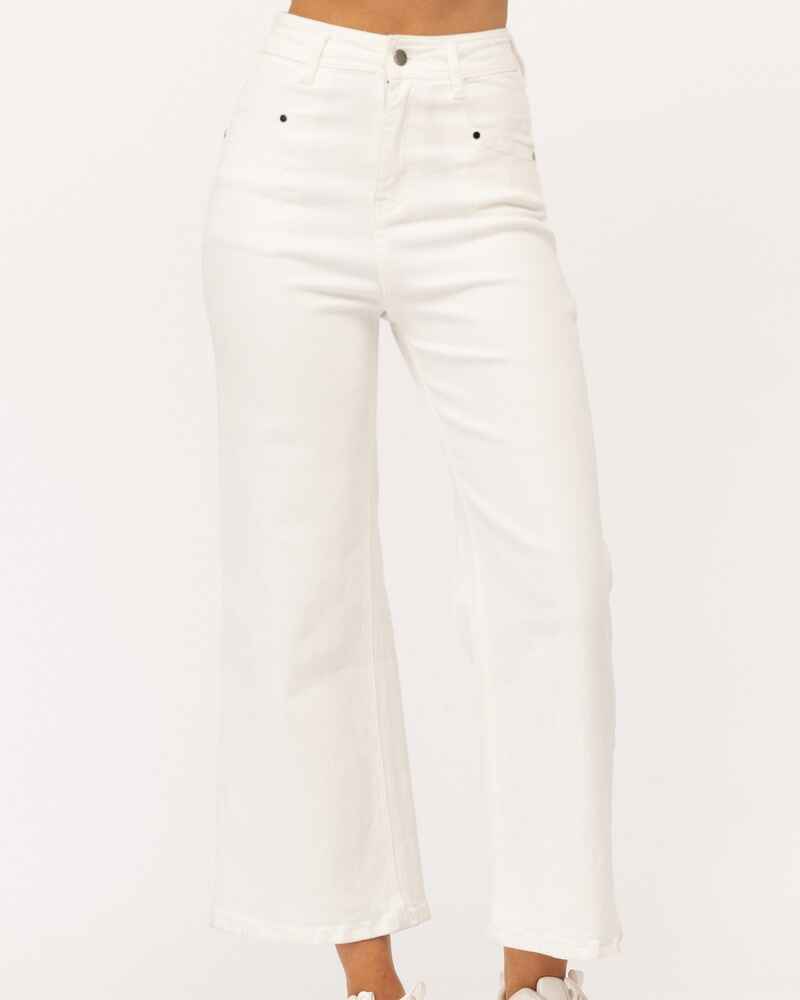 PAPER HEART Cropped WL Pants White