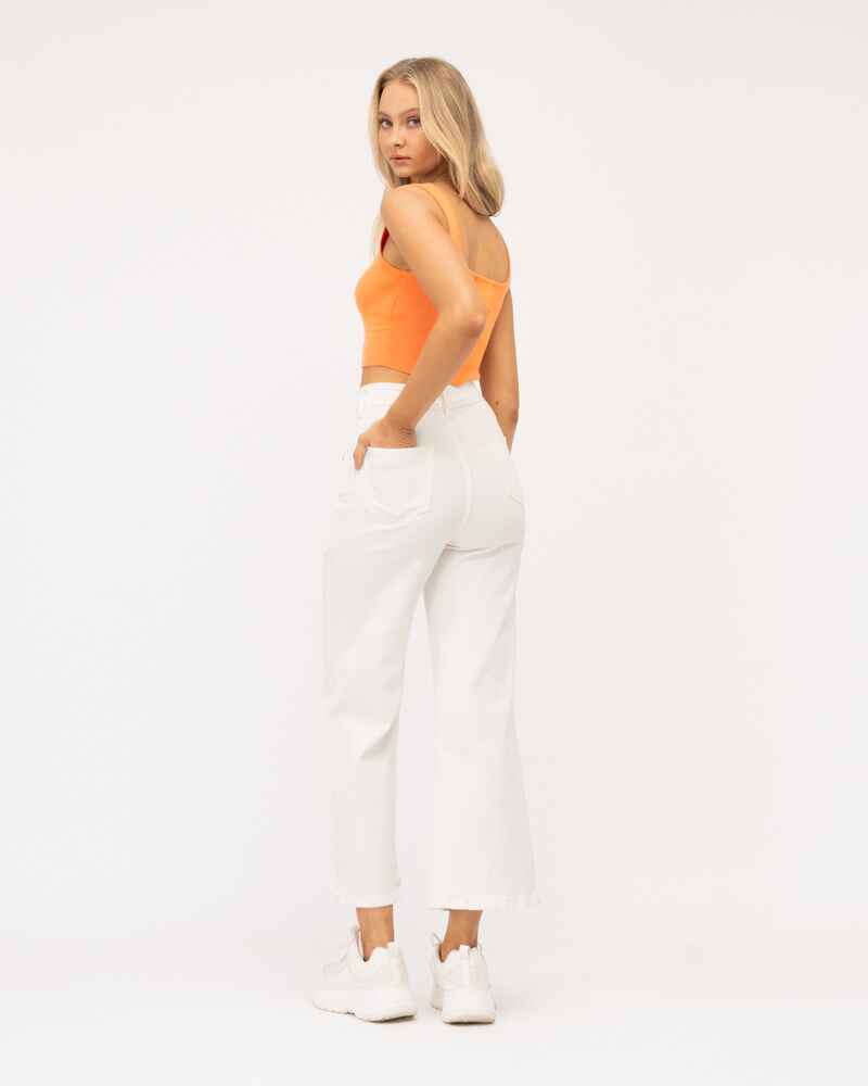 PAPER HEART Cropped WL Pants White