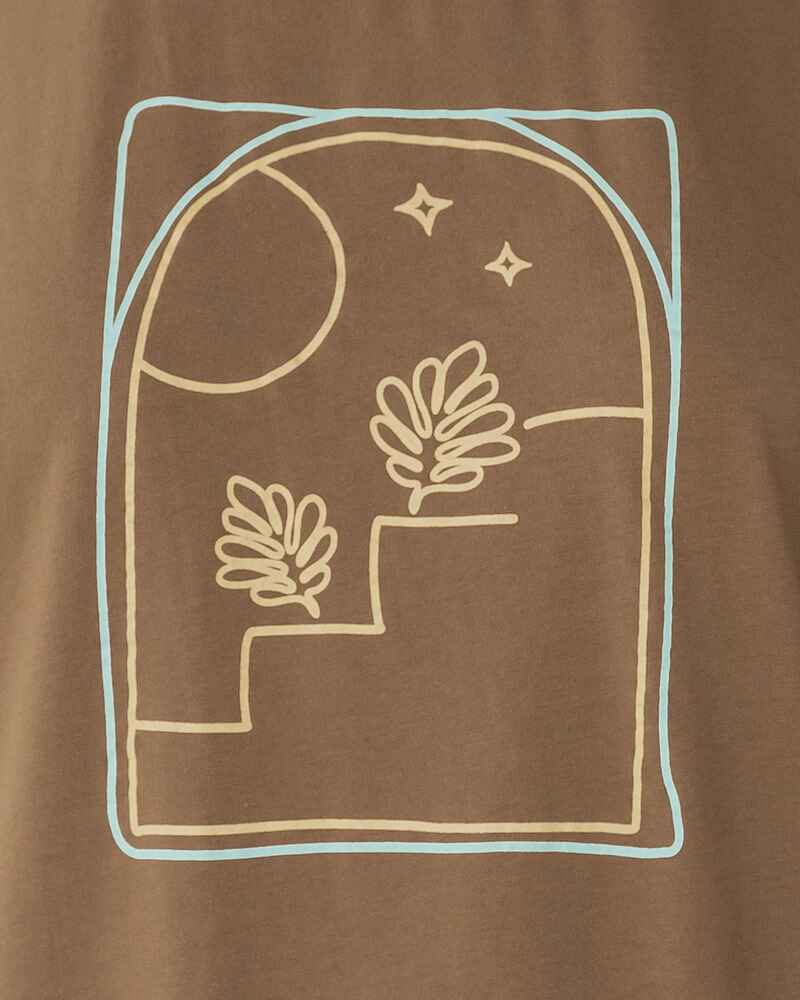 PAPER HEAR Night Leaves Tee Brown