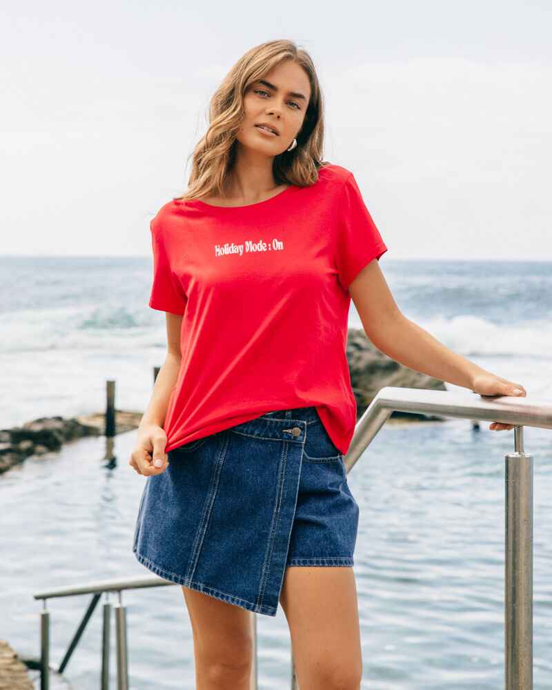 PAPER HEART Holiday Mode Tee Red