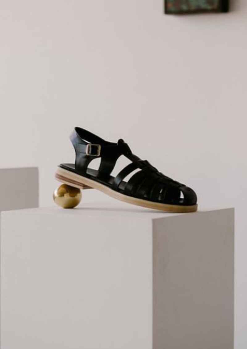 POPPY VOON Fisherman Sandal Black