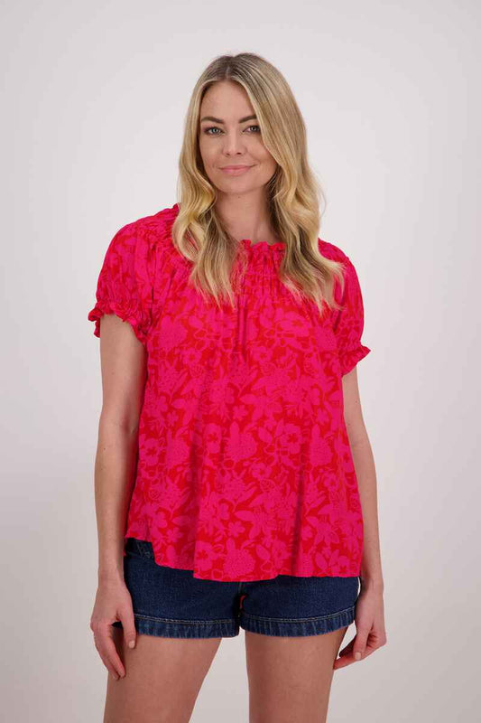 BRIARWOOD Polly Top PinkRedF