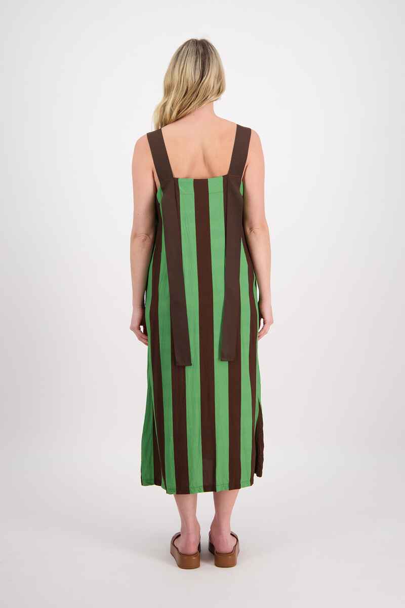 BRIARWOOD Prue Stripe Dress ChocGrn