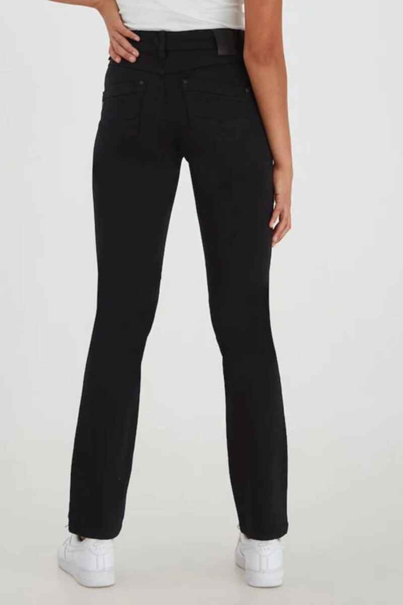 PULZ Emma HW Straight Jeans Black