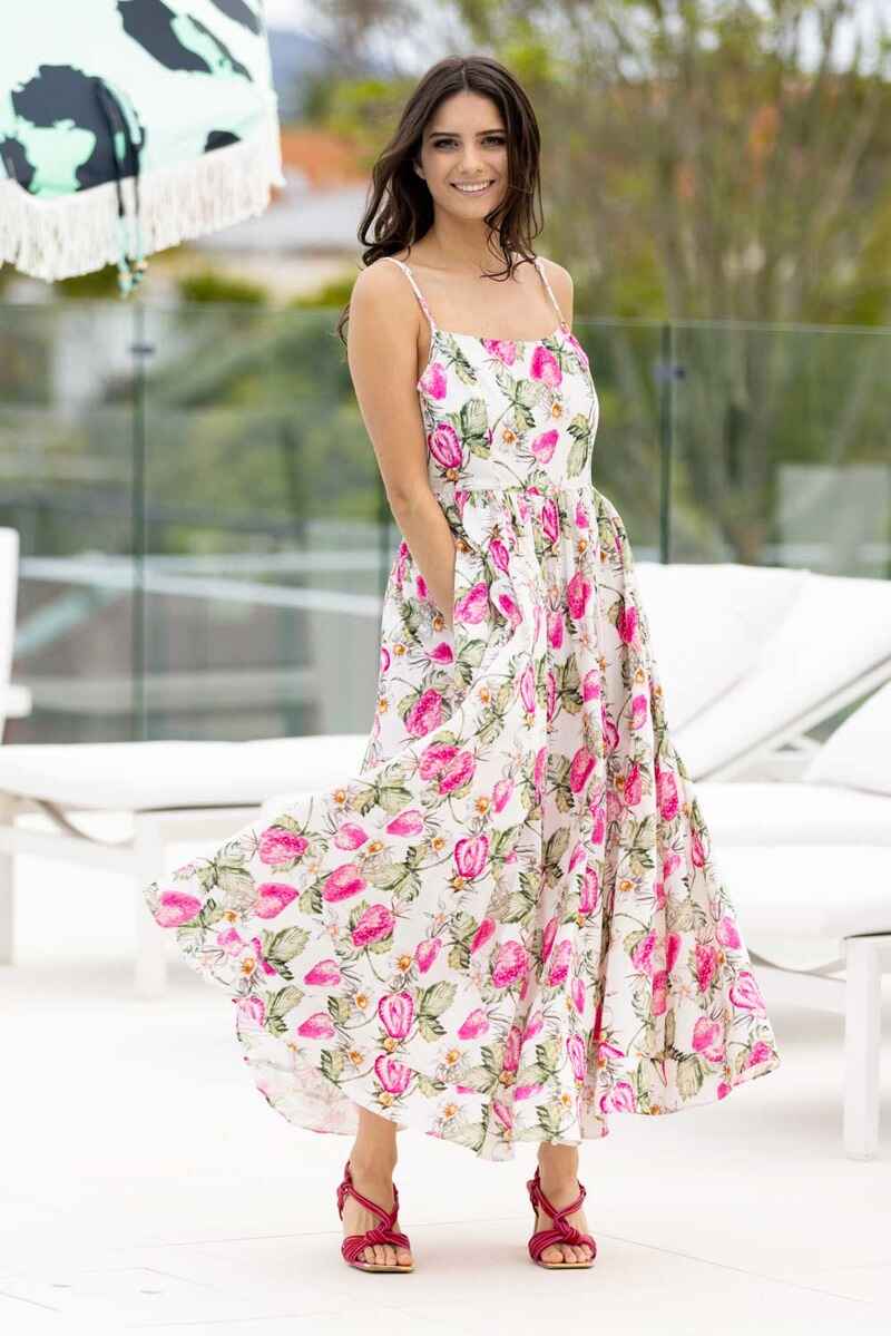 AUGUSTINE Penny Maxi Dress Strawb