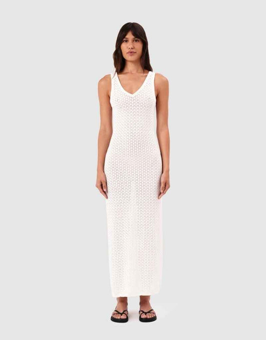 ROLLA'S Eliza Diamond Knit Dress White