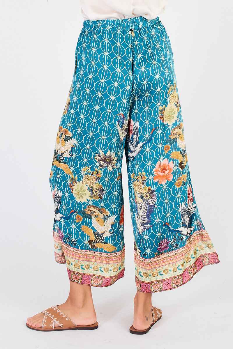 RUBYYAYA Flamingo Pants Blue