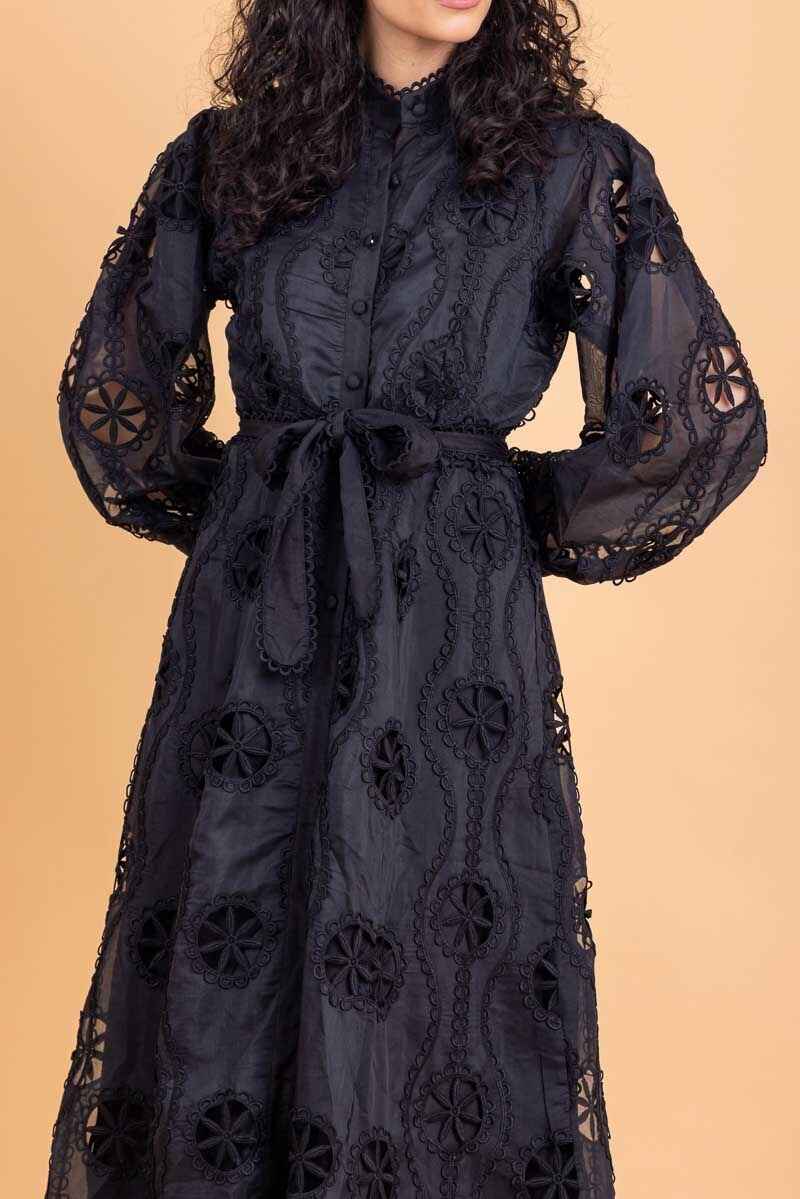 AMAYA Sally Lace Dress Black