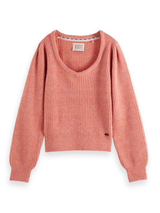 S&SODA V Neck Pullover Shrimp