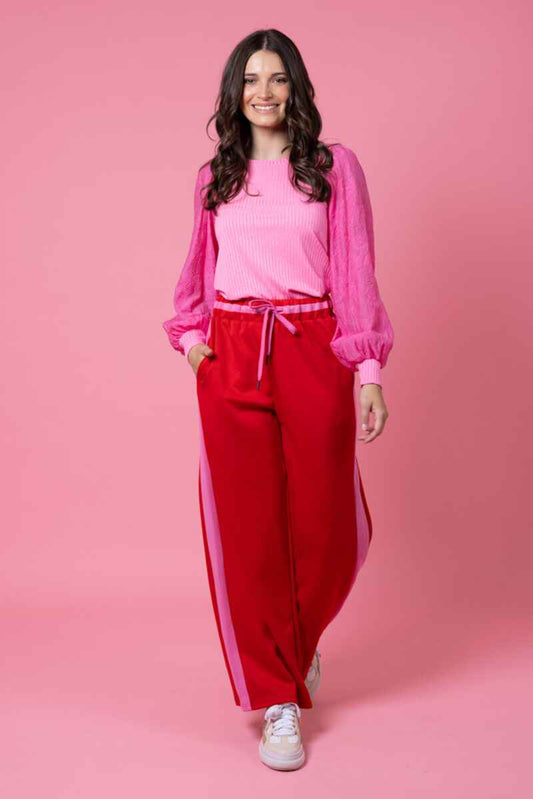 CHARLO Sullivan Track Pants RedPink