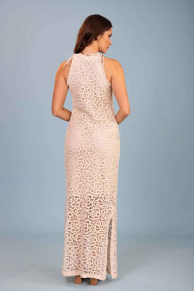 THE BAY Byron Crochet Maxi Dress Sand