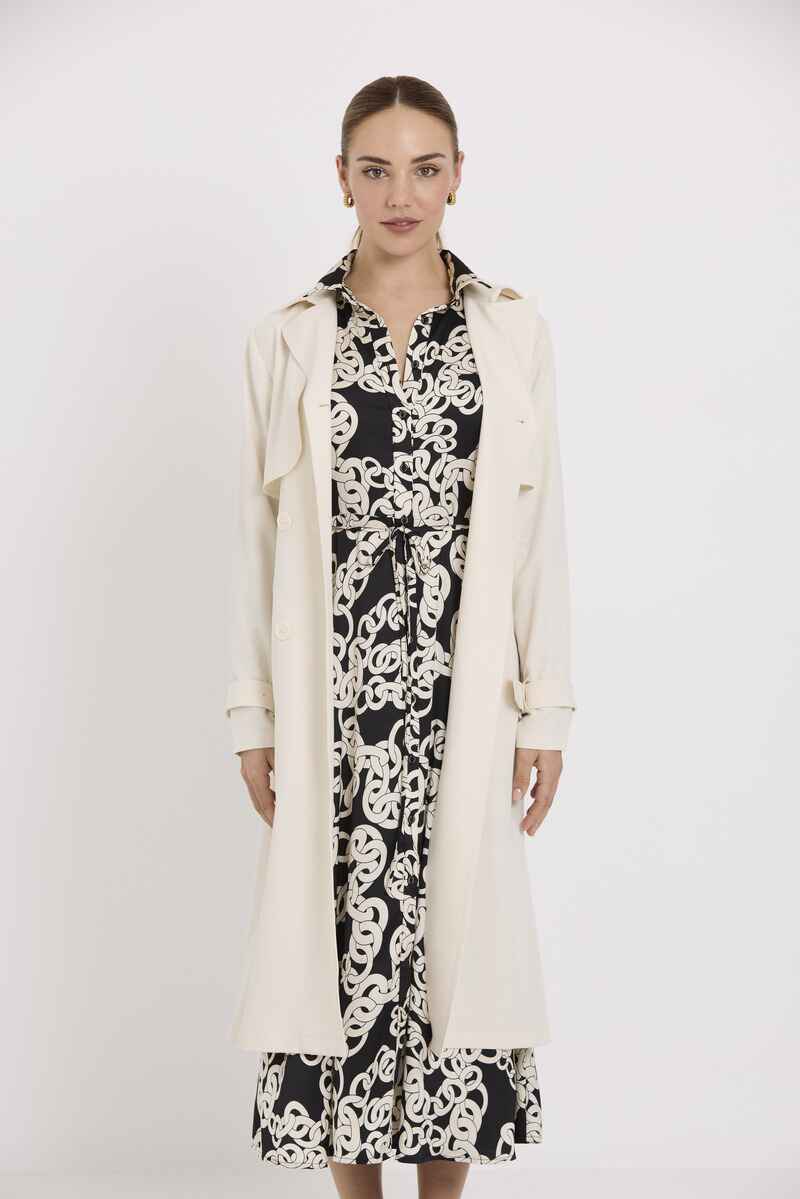 TUESDAY Trench Coat Ivory