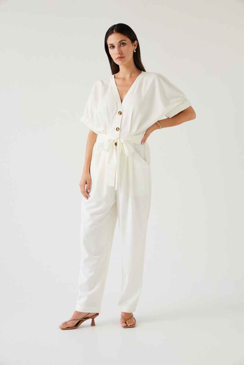 TUESDAY Ace Jumpsuit Porcelain