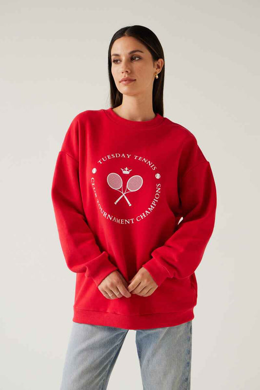 TUESDAY Sporty Sweatshirt CherryR