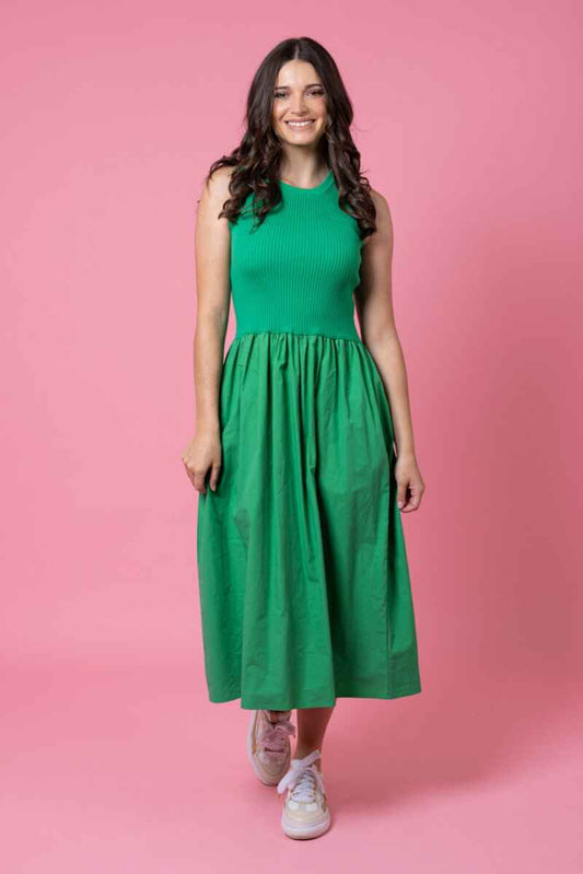 CHARLO Zara Midi Dress Green