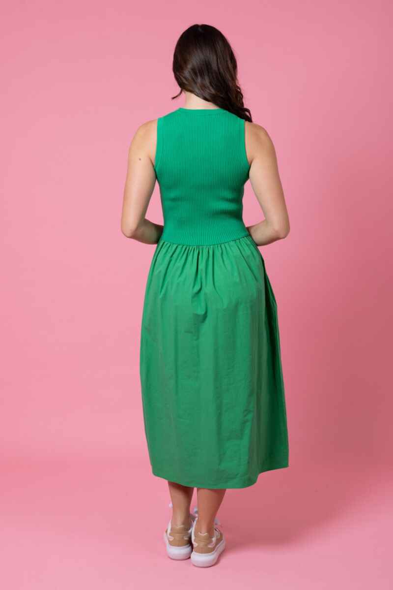 CHARLO Zara Midi Dress Green